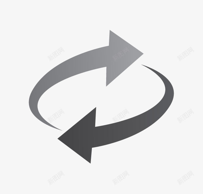 旋转形箭头psd免抠素材_88icon https://88icon.com png图片素材 免费png素材 动态箭头 弯形箭头 弯箭头 灰色 箭头素材 箭头转圈