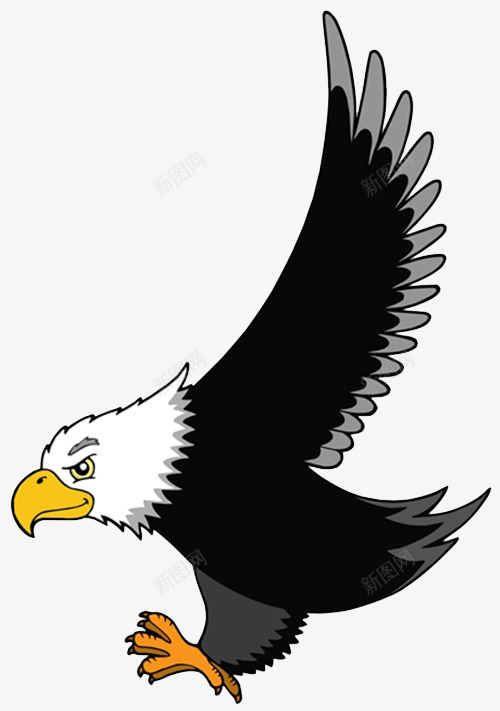 展翅白头鹰png免抠素材_88icon https://88icon.com 卡通 大翅膀 大鹰 威武 白头鹰 老鹰 鸟类 鹰嘴 鹰爪