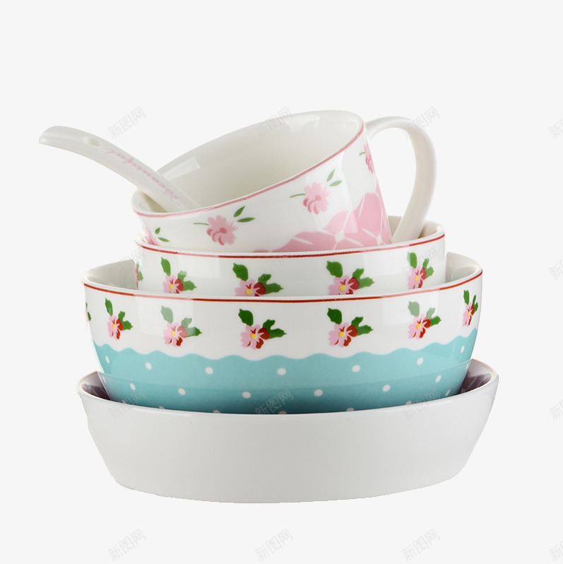 儿童餐具套装png免抠素材_88icon https://88icon.com 产品实物 宝宝饭碗 汤碗 陶瓷