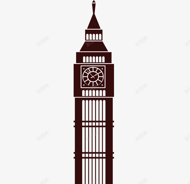 环游世界钟塔png免抠素材_88icon https://88icon.com 扁平 环游世界