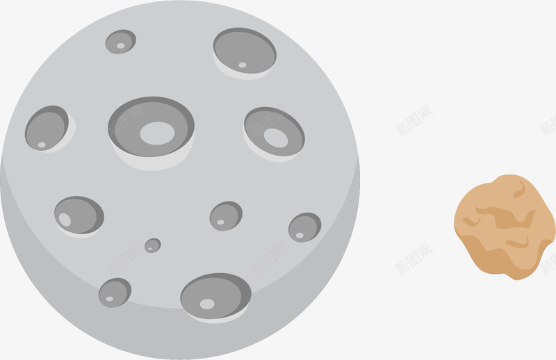 灰色星体矢量图ai免抠素材_88icon https://88icon.com 星体 星球 矢量图