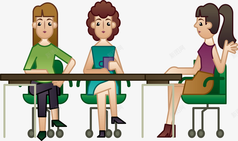 三个人会议png免抠素材_88icon https://88icon.com 三人会议 化妆品公司 商务会议 矢量png