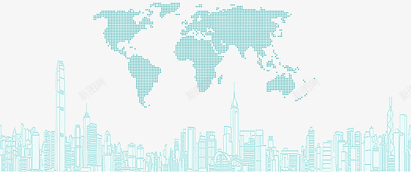 绿色城市建筑背景png免抠素材_88icon https://88icon.com 商务元素 地图 城市建筑 绿色 背景装饰