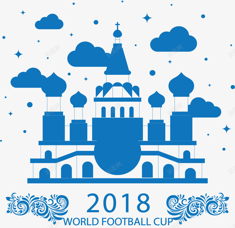 蓝色花纹2018年世界杯矢量图ai免抠素材_88icon https://88icon.com 2018世界杯 世界杯 俄罗斯 矢量png 足球 足球比赛 矢量图