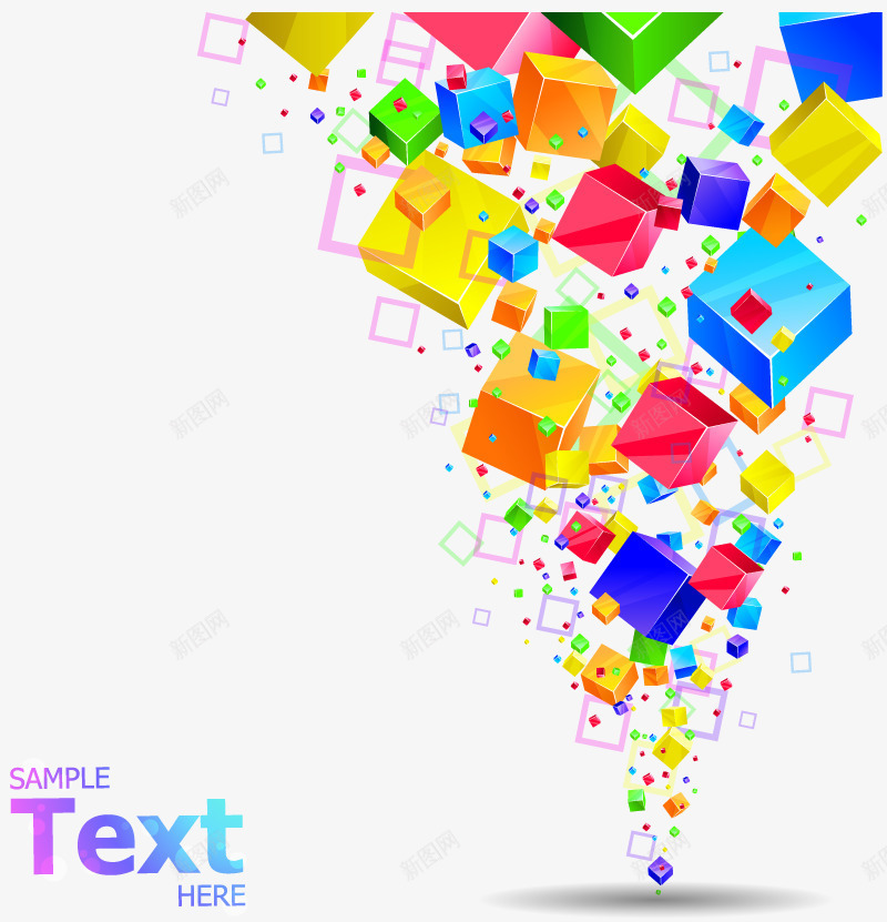 缤纷3D幻彩背景png免抠素材_88icon https://88icon.com 幻彩背景 矢量素材 缤纷3D