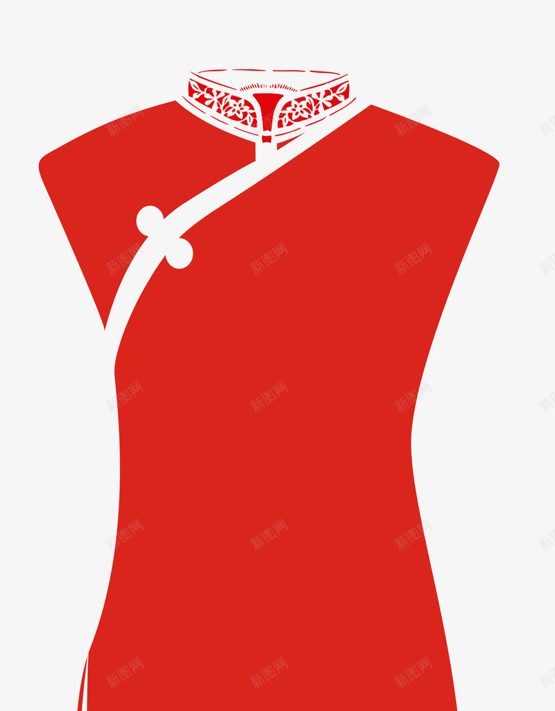 红色民族风手绘旗袍png免抠素材_88icon https://88icon.com 三八 女人节 妇女节 手绘 旗袍 样式旗袍 民族风 红色