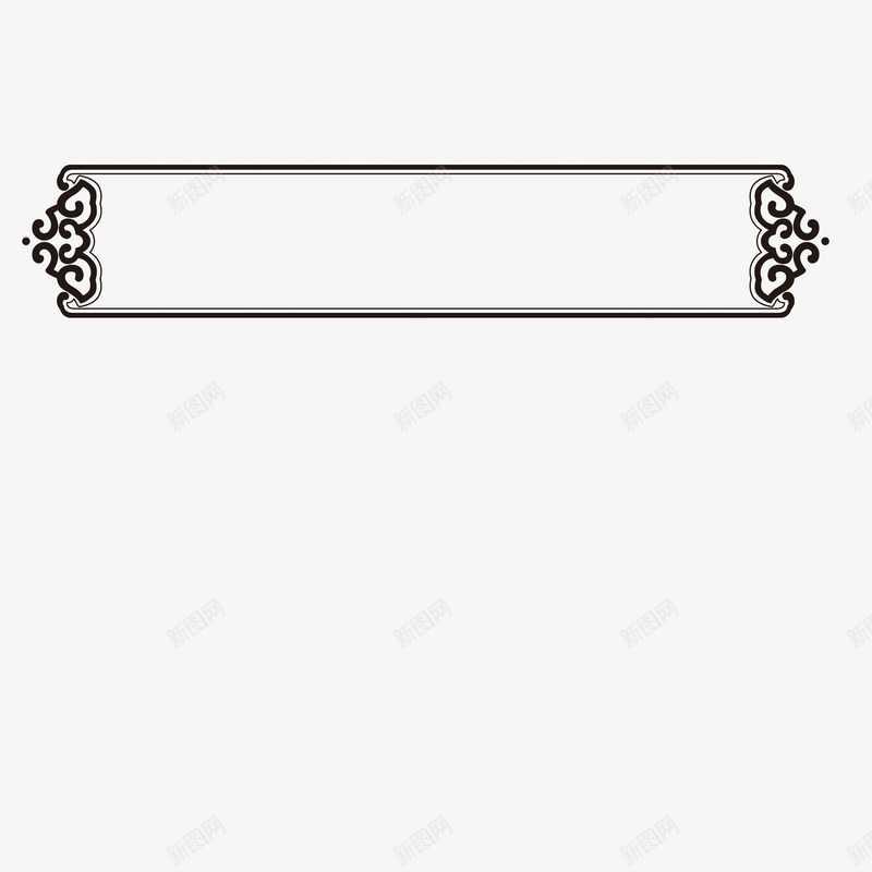 矩形花纹古典牌匾png免抠素材_88icon https://88icon.com 卖东西 古典牌匾 复古 招牌 深色 矩形 简约 线条 花纹