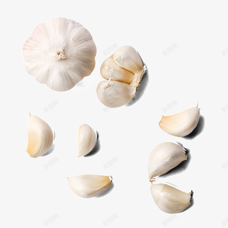 分开的大蒜png免抠素材_88icon https://88icon.com png 大蒜 蒜瓣 蔬菜