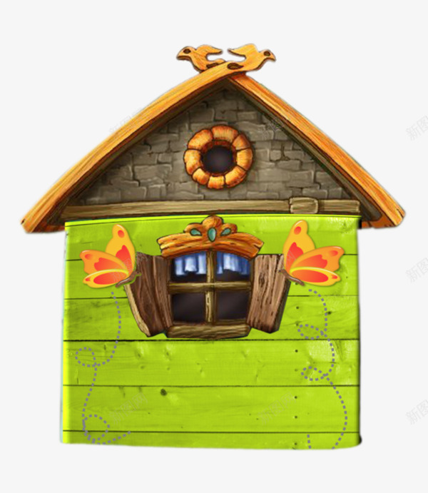 小木屋鸟屋png免抠素材_88icon https://88icon.com 小房子 小木屋 木屋 鸟屋