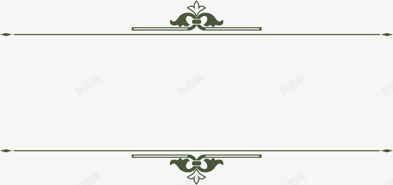 黑绿色线条边框纹理png免抠素材_88icon https://88icon.com 欧式花纹 清新花边 简约框架 线条花纹 绿色标签 边框纹理