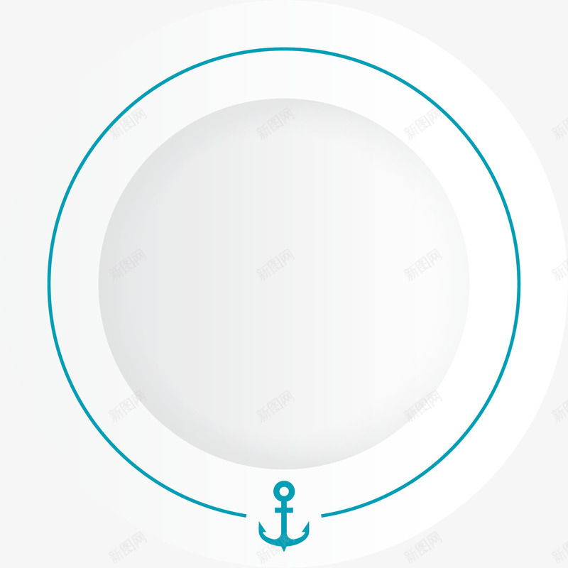 船锚图案简单线条圆环png免抠素材_88icon https://88icon.com 创意 圆环 手绘图 简图 简笔 线条 船锚图案
