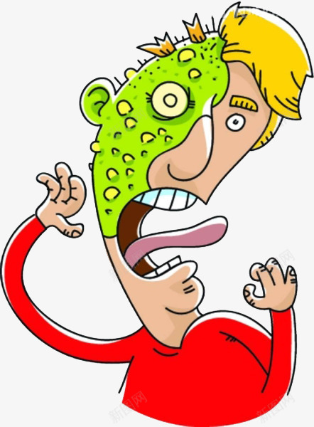 夸张的皮肤过敏表现卡通图png免抠素材_88icon https://88icon.com 医疗医药 卡通手绘 夸张 插画 皮肤过敏 美容