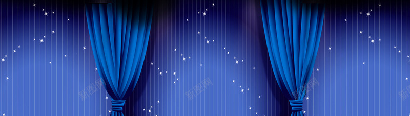 蓝色绚丽海报背景png免抠素材_88icon https://88icon.com 大促背景 布帘背景 海报素材背景