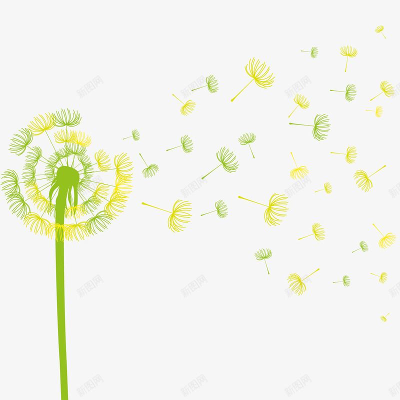 创意合成手绘蒲公英效果花朵png免抠素材_88icon https://88icon.com 创意 合成 效果 花朵 蒲公英 蒲公英图 被风吹走的蒲公英