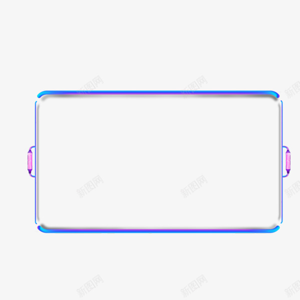 简约科技边框png免抠素材_88icon https://88icon.com 发光 图形框 图形框框 方形 现代科技边框 科技方框 简单 紫色
