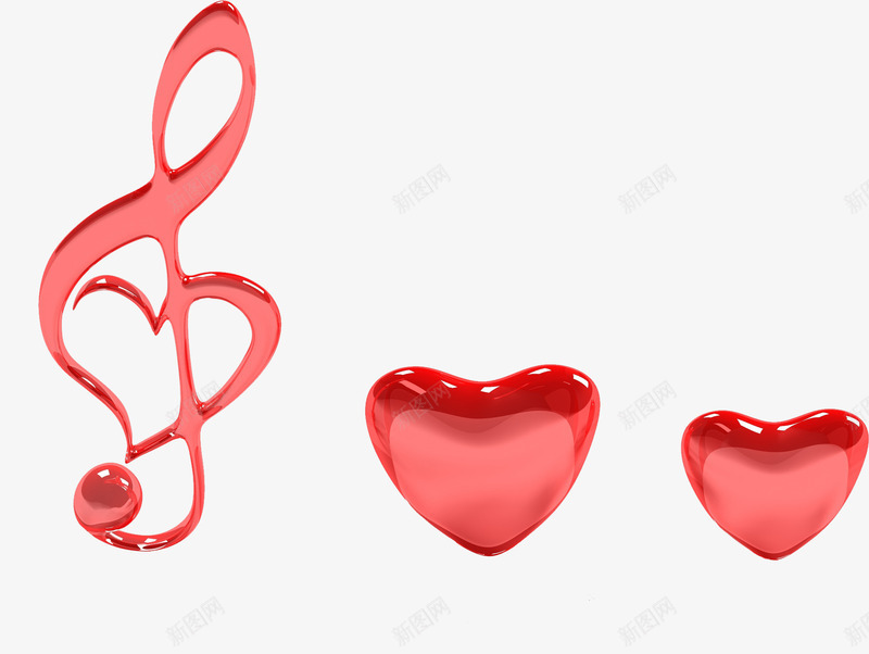 红色透明晶体音符爱心七夕情人节png免抠素材_88icon https://88icon.com 情人 晶体 爱心 红色 透明 音符 音符花边