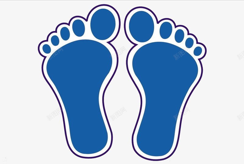 欢快步伐png免抠素材_88icon https://88icon.com 成长 脚印 蓝色 见证 鞋子