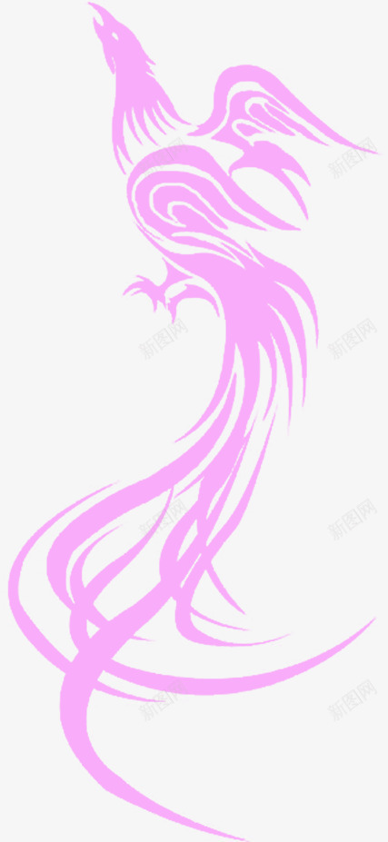 粉色飞鸟花纹png免抠素材_88icon https://88icon.com 椋為笩 绮夎壊 鑺辩汗