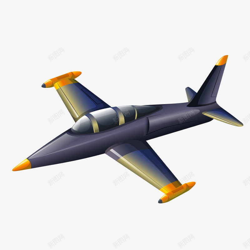 卡通飞机矢量图ai免抠素材_88icon https://88icon.com 交通工具 卡通 战斗机 飞机 飞行 矢量图