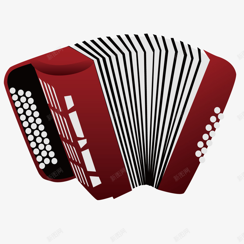 卡通手风琴矢量图ai免抠素材_88icon https://88icon.com 乐器 卡通 弹奏手风琴 手风琴 矢量图