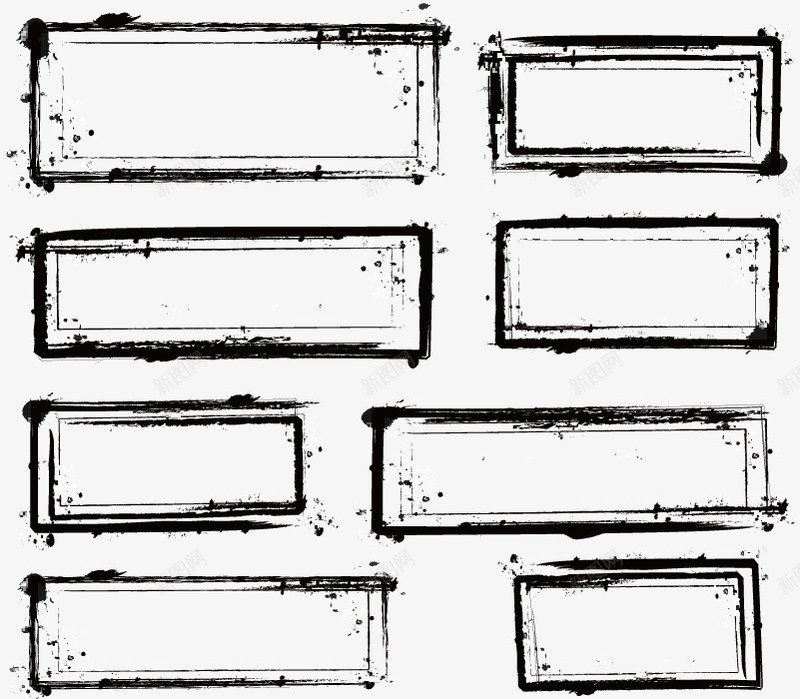 水墨边框矢量图ai免抠素材_88icon https://88icon.com 个性边框 划痕 墨点 墨痕 墨迹 墨迹边框 复古 底纹边框 怀旧 暗黑边框 泼墨 矢量图 背景底纹 胶片底纹 胶片背景 边框相框 黑色