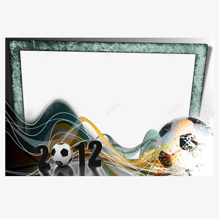 足球边框相框psd免抠素材_88icon https://88icon.com 相框 足球相框 足球边框