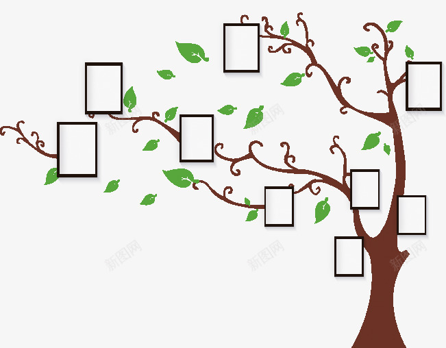 树相框psd免抠素材_88icon https://88icon.com 卡通相框 树干 相框