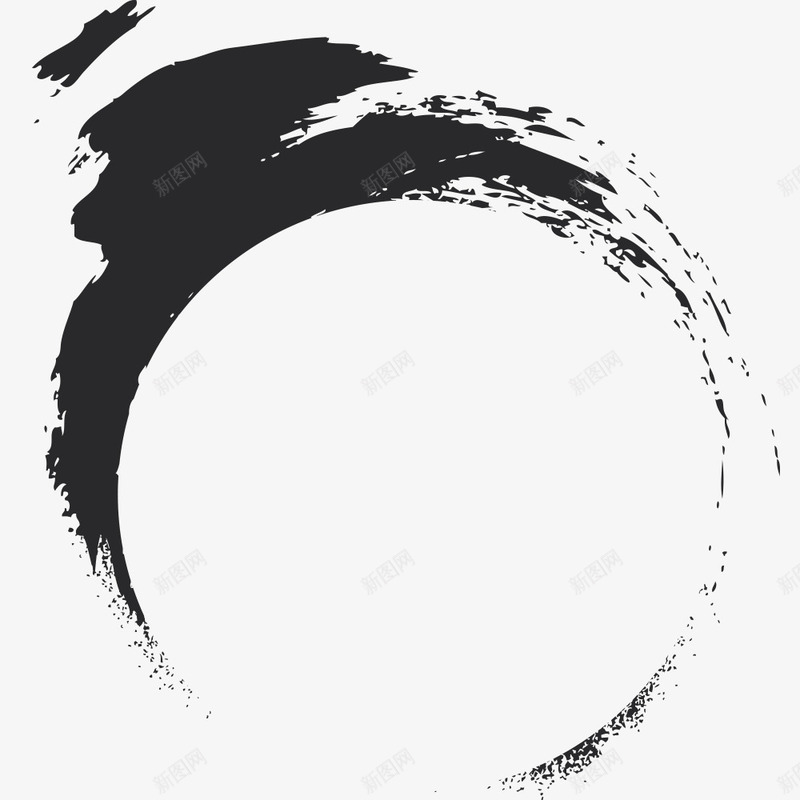 弧形水墨笔画png免抠素材_88icon https://88icon.com 圆圈笔画 弧形水墨笔画 水墨笔画 笔画