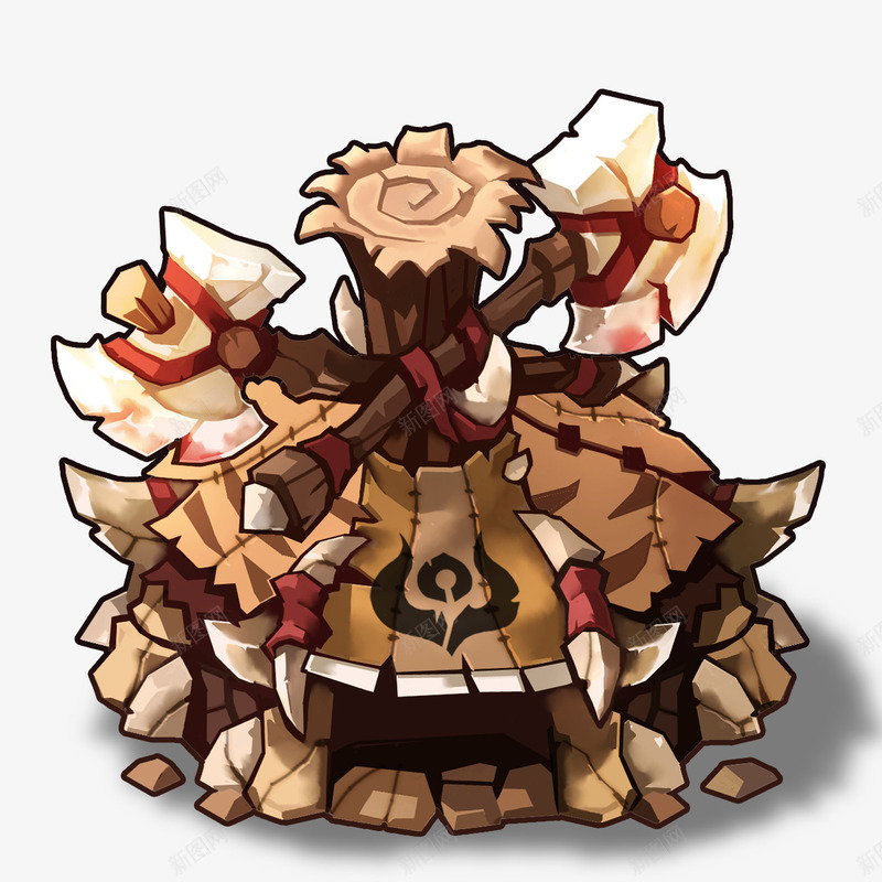 Q版卡通部落房屋png免抠素材_88icon https://88icon.com 卡通 房屋 部落