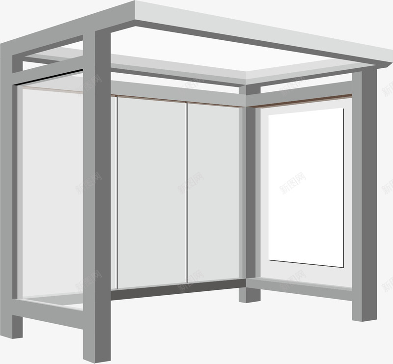 广告牌展示牌矢量图ai免抠素材_88icon https://88icon.com 公交候车厅 展架 展示牌 广告牌 广告载体 户外广告 矢量图