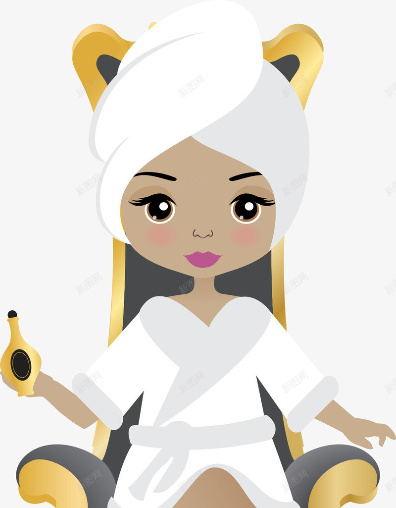 沙发上穿白纱浴袍的女人png免抠素材_88icon https://88icon.com 卡通人物 卡通手绘 女人 护肤品 沙发 浴袍 睡衣 系带浴袍 装饰图