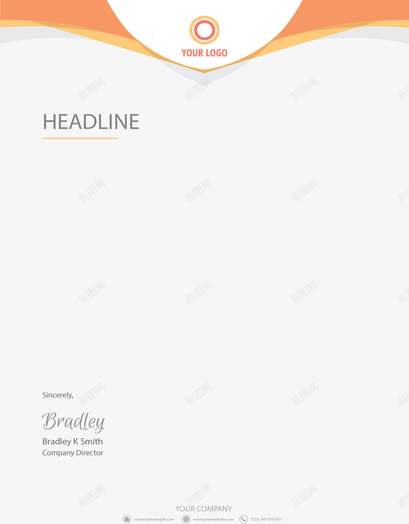 复古橘色传单边框矢量图ai免抠素材_88icon https://88icon.com 传单 公司传单 橘色传单 橘色波纹 橘色边框 矢量png 矢量图
