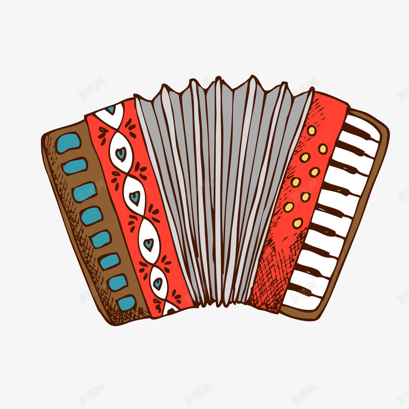 卡通手绘手风琴矢量图ai免抠素材_88icon https://88icon.com 乐器设计 卡通 弹奏手风琴 手绘 手风琴 矢量图 表演 音乐