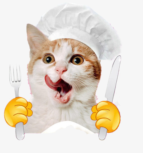 可爱西餐刀叉猫咪png免抠素材_88icon https://88icon.com 刀叉 刀叉图案 厨师 可爱 猫咪 萌化