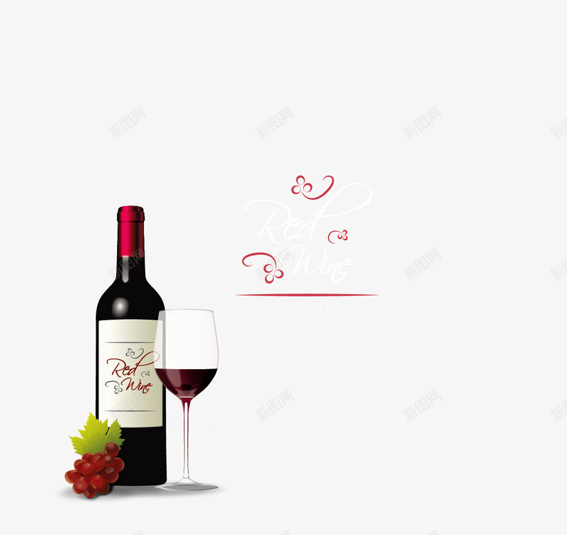 红葡萄酒矢量图eps免抠素材_88icon https://88icon.com 红葡萄酒 红酒 矢量图