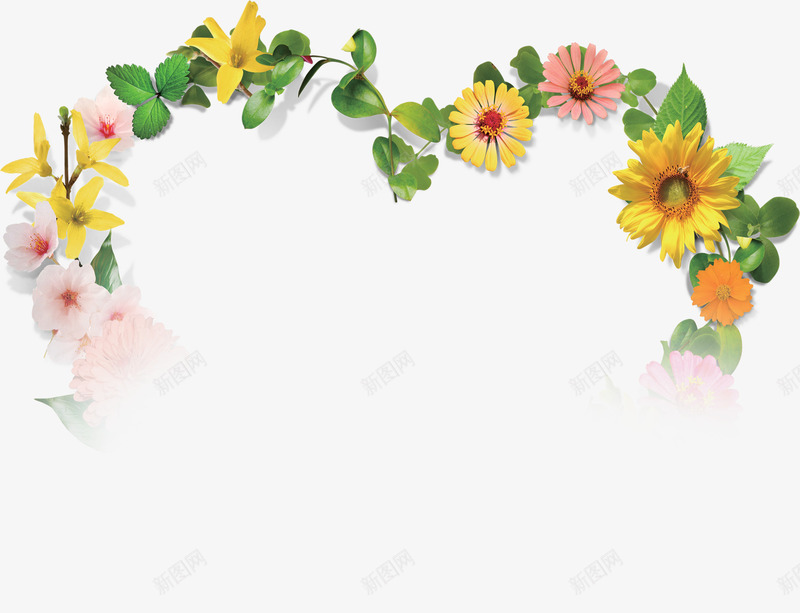 彩色手绘花朵装饰缤纷png免抠素材_88icon https://88icon.com 彩色 缤纷 花朵 装饰