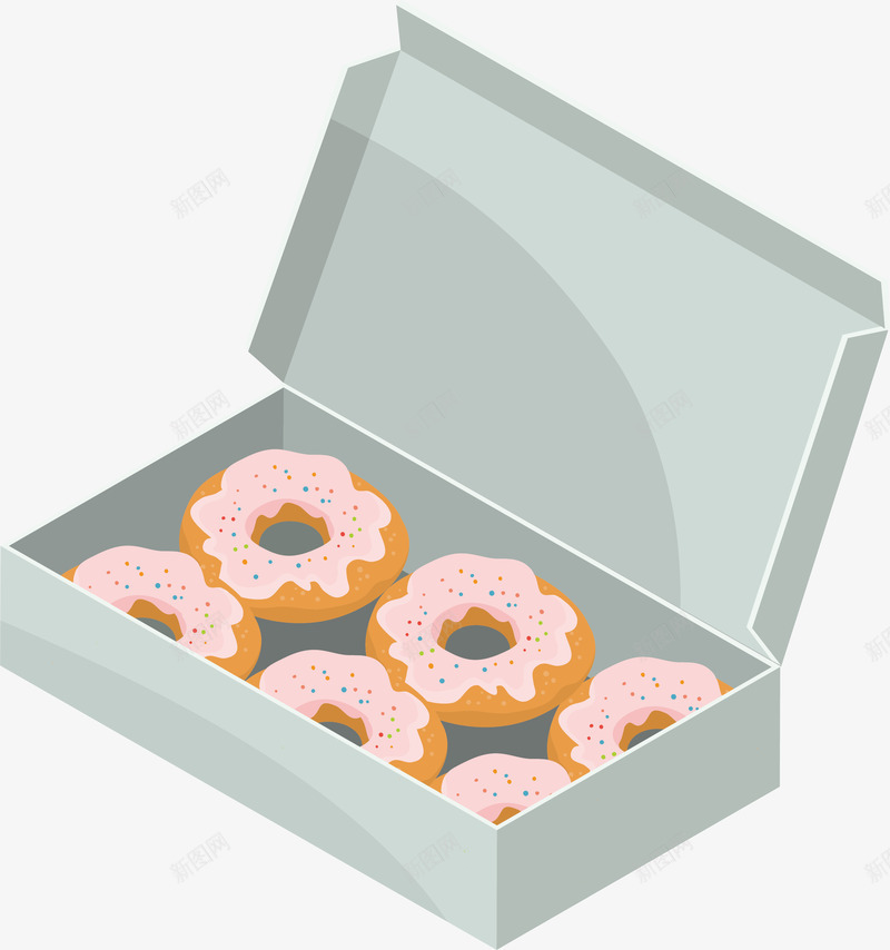 外带甜甜圈矢量图eps免抠素材_88icon https://88icon.com 下午茶 外卖甜点 甜点 甜甜圈 矢量png 美味甜甜圈 矢量图