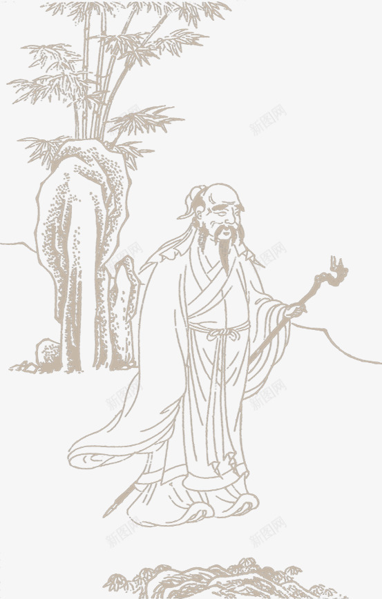 棕色中国风人物插图png免抠素材_88icon https://88icon.com 人物 国风 插图 棕色