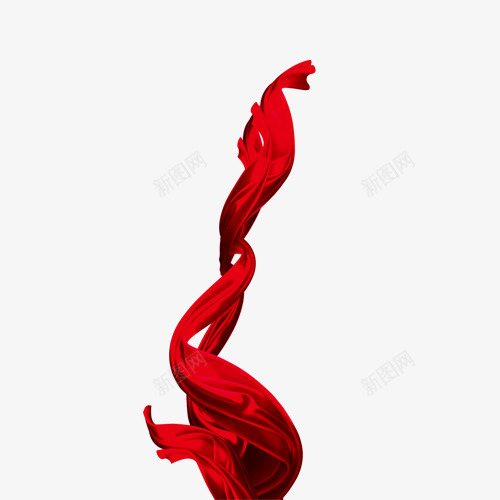 飘带红向上装饰1png免抠素材_88icon https://88icon.com 动态飘带 向上 红 装饰1 飘带