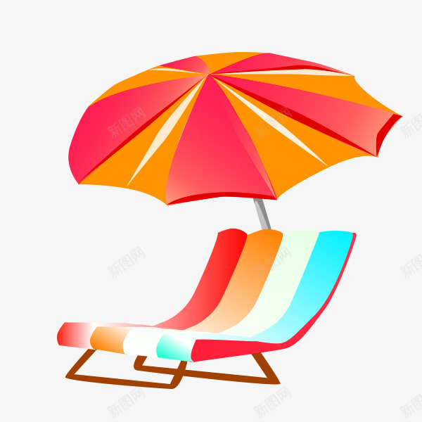 橙色卡通沙滩椅装饰图案png免抠素材_88icon https://88icon.com 免抠PNG 卡通 橙色 沙滩椅 装饰图案
