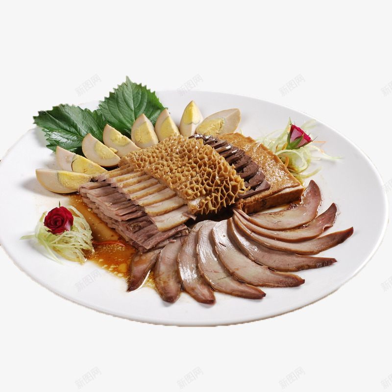 鸿运卤水拼盘png免抠素材_88icon https://88icon.com 下酒菜 卤味 卤水拼盘 卤菜 开胃菜