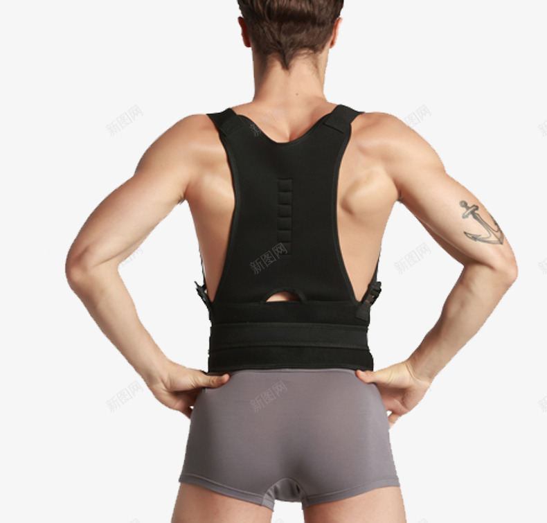 做好准备的人体png免抠素材_88icon https://88icon.com 健美背部 叉腰的人 男士背部 肩颈