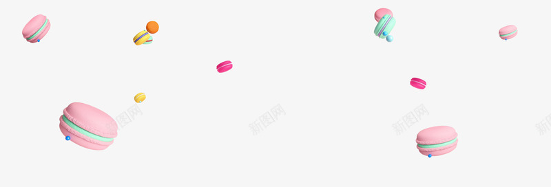 可爱马卡龙装饰png免抠素材_88icon https://88icon.com 可爱 装饰 马卡龙配色