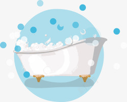 可爱手绘浴缸png图片下载 可爱手绘浴缸素材