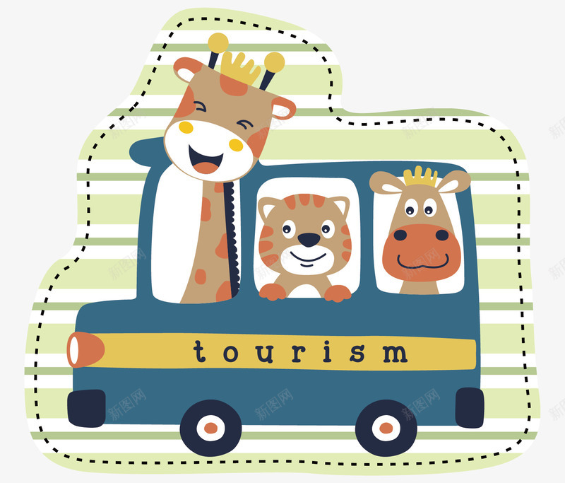 开车的小动物矢量图ai免抠素材_88icon https://88icon.com 创意 动物 开心 旅行 汽车 蓝色 设计 高兴 矢量图