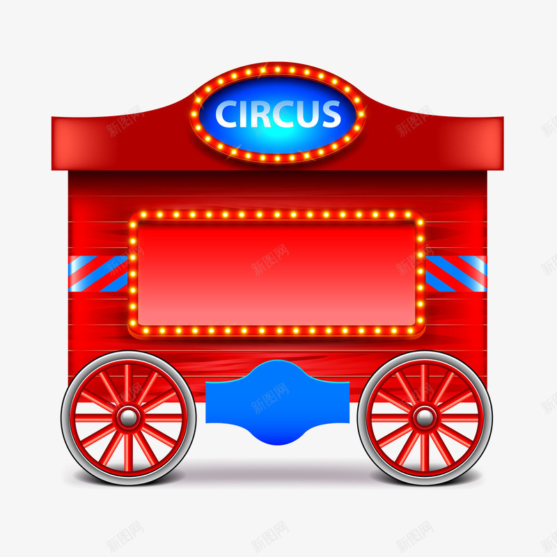 卡通红色的马戏团便利店矢量图ai免抠素材_88icon https://88icon.com 便利店 卡通 售卖车 售票处 红色 马戏团 矢量图