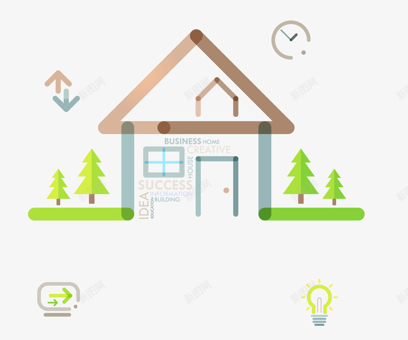 卡通mbe风格房屋矢量图eps免抠素材_88icon https://88icon.com mbe风格房屋 卡通房屋 房屋素材 矢量房屋 矢量图