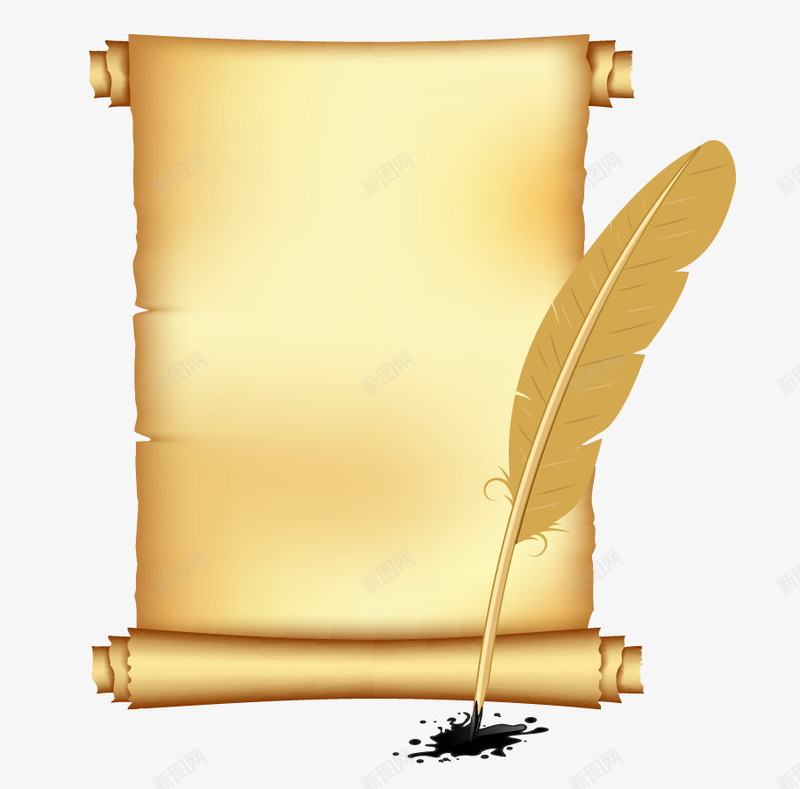 破旧的信纸png免抠素材_88icon https://88icon.com 信纸 破旧的 羽毛笔