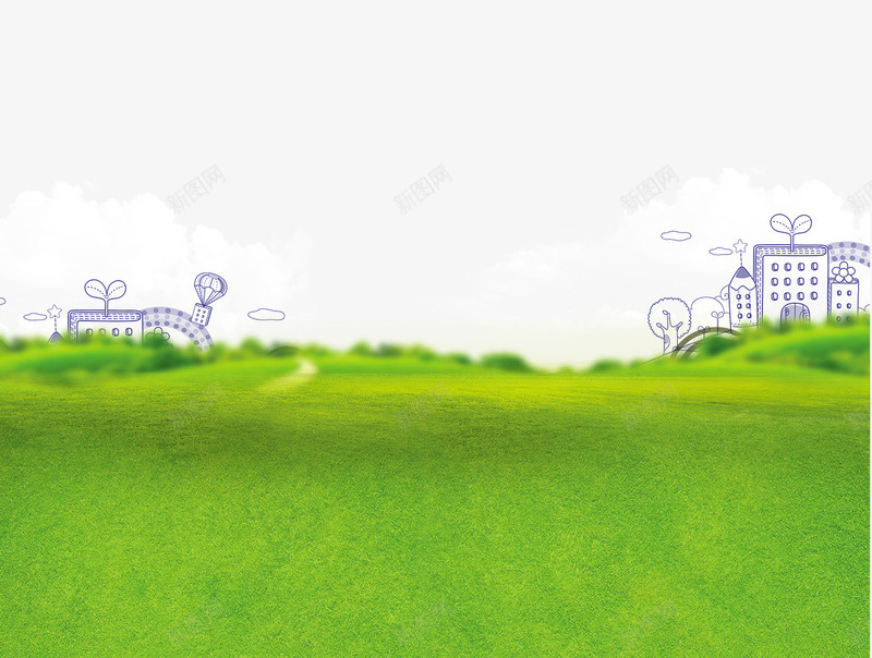绿色草地png免抠素材_88icon https://88icon.com banner psd分层 卡通手绘 学生用品 平面海报 开学季 童趣卡通 背景 草地效果 首页