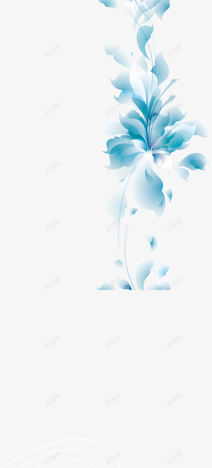 炫彩蓝色花朵花纹装饰png免抠素材_88icon https://88icon.com 创意 喷溅 底纹 抽象 梦幻背景 梦幻花朵 水彩墨迹 炫彩花朵 花纹 蓝色